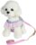 QWINEE Dog Harness & Leash Set for Small Medium Dogs Adjustable Lace Bib Decor Puppy Harness with Leash Mesh Breathable Pet Collar Harness and Leash Set for Dog Cat Kitten Pink M